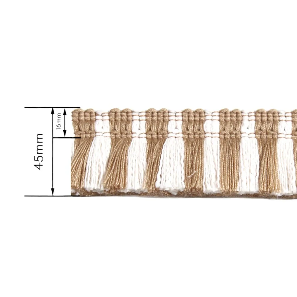 Andorra - Blocked Brushed Fringe - 45 mm