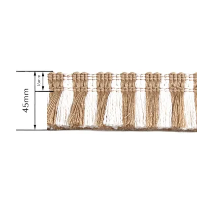 Andorra - Blocked Brushed Fringe - 45 mm