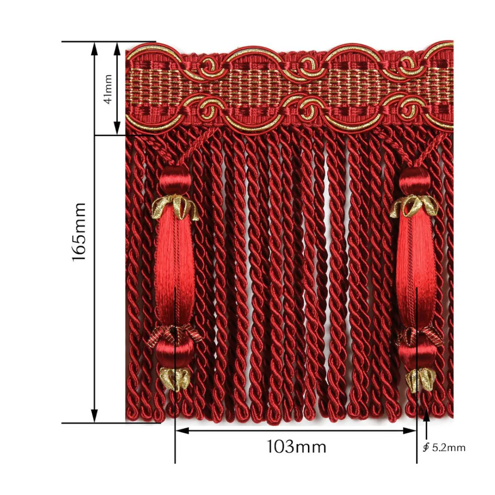 Bullion fringe --Embellished