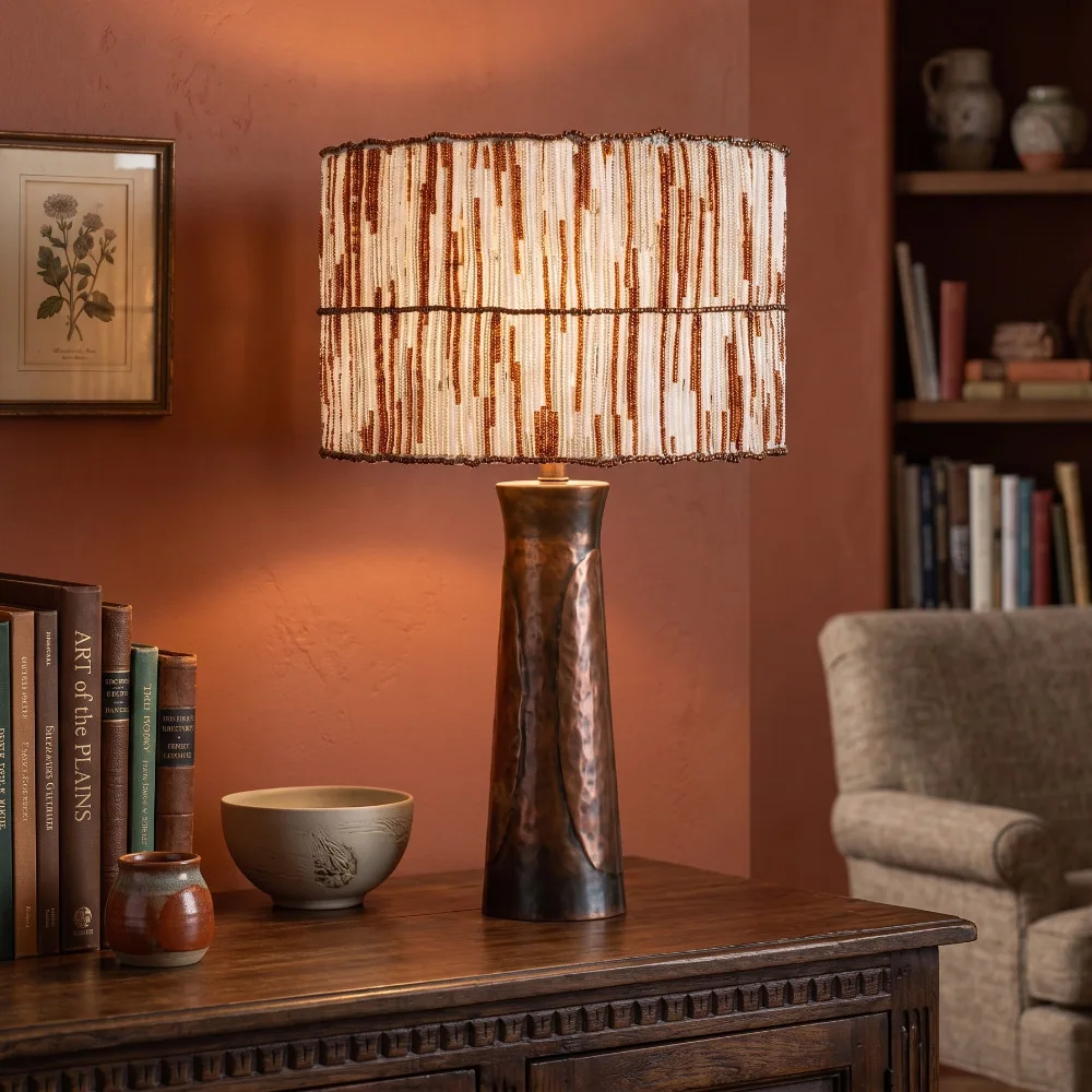 GREAT BEADED LAMPSHADE