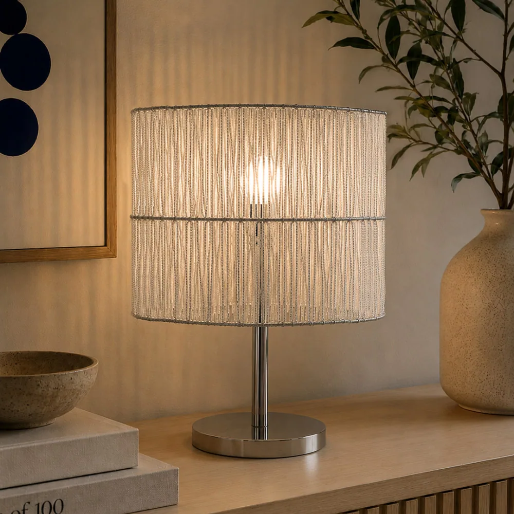 GREAT BEADED LAMPSHADE